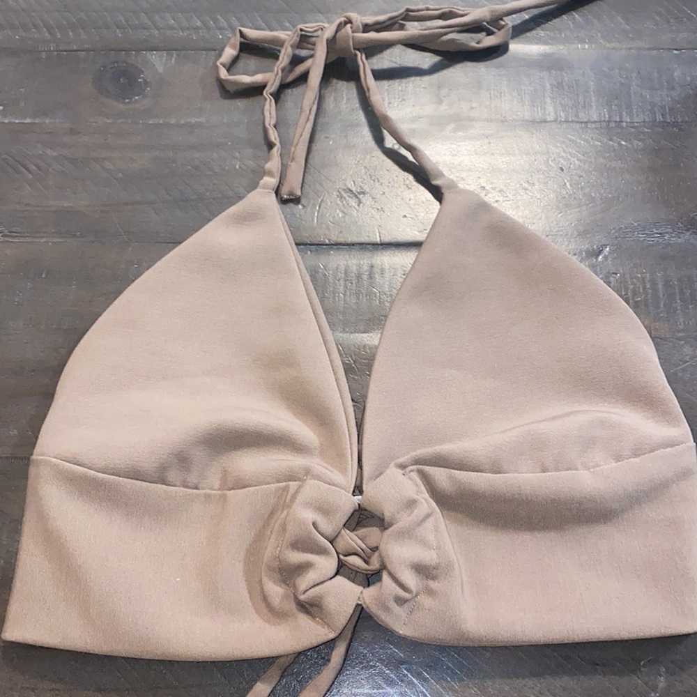 Brown halter top